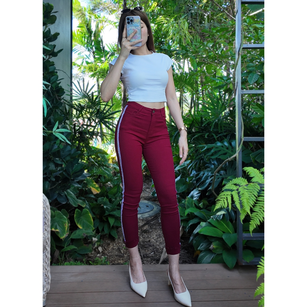 กางเกงยีนส์ ขายาว กางเกงยีนส์สกินนี่ ผ้ายืด ผ้ายีนส์ดีสวมใส่สบาย ขนาด ฟรีไซส์ มี 4 สี ให้เลือก 🚚 พร้อมจัดส่งในไทย 🚚 - รูปที่ 3