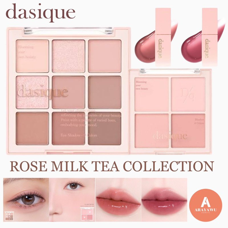 (✅แท้/พร้อมส่ง) DASIQUE ROSE MILK TEA COLLECTION PALETTE พาเลท🧋🤎