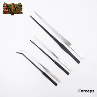 Forceps ฟอร์เซปปลายตรงและปลายงอ สีดำและสีเงิน ขนาด 27 cm. / …
