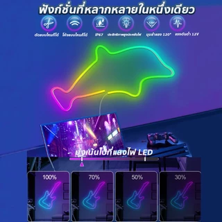 นีออน RGB ไฟ LED ไฟแถบไฟ 5V-24 V ควบคุมบลูทูธกันน้ำได้ทำงาน 5 เมตร 10 เมตร ยืดหยุ่นแถบไฟตกแต่งในร่มและกลางแจ้ง