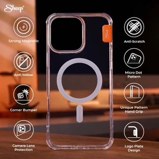 [Sheep Clear MS For iPhone&Samsung] เคสใสสำหรับไอโฟน13/14/15/16/17 Series และ S25 S26 Ultra เคสชาร์จแม่เหล็ก กันกระแทก