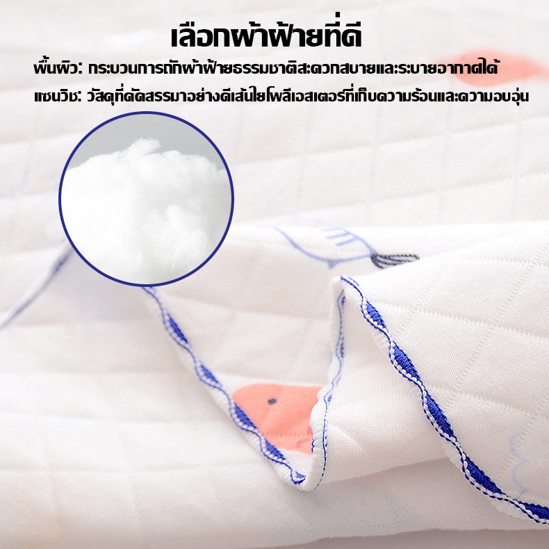 ผ้าห่อตัวเด็ก 100x100CM  ผ้าฝ้ายแท้ 100% วัสดุปลอดภัย นุ่ม อ่อนโยนต่อผิว ซึมซับได้ดี แห้งเร็ว ผ้าเช็ดตัว/ผ้าคลุมอาบน้ำ - รูปที่ 3