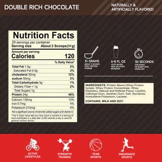 QiuMi Whey Protein Isolate อาหารเสริม BCAA เวย์โปรตีน อาหารเสริมโปรตีนสร้างกล้ามเนื้อ รสช็อกโกแลต