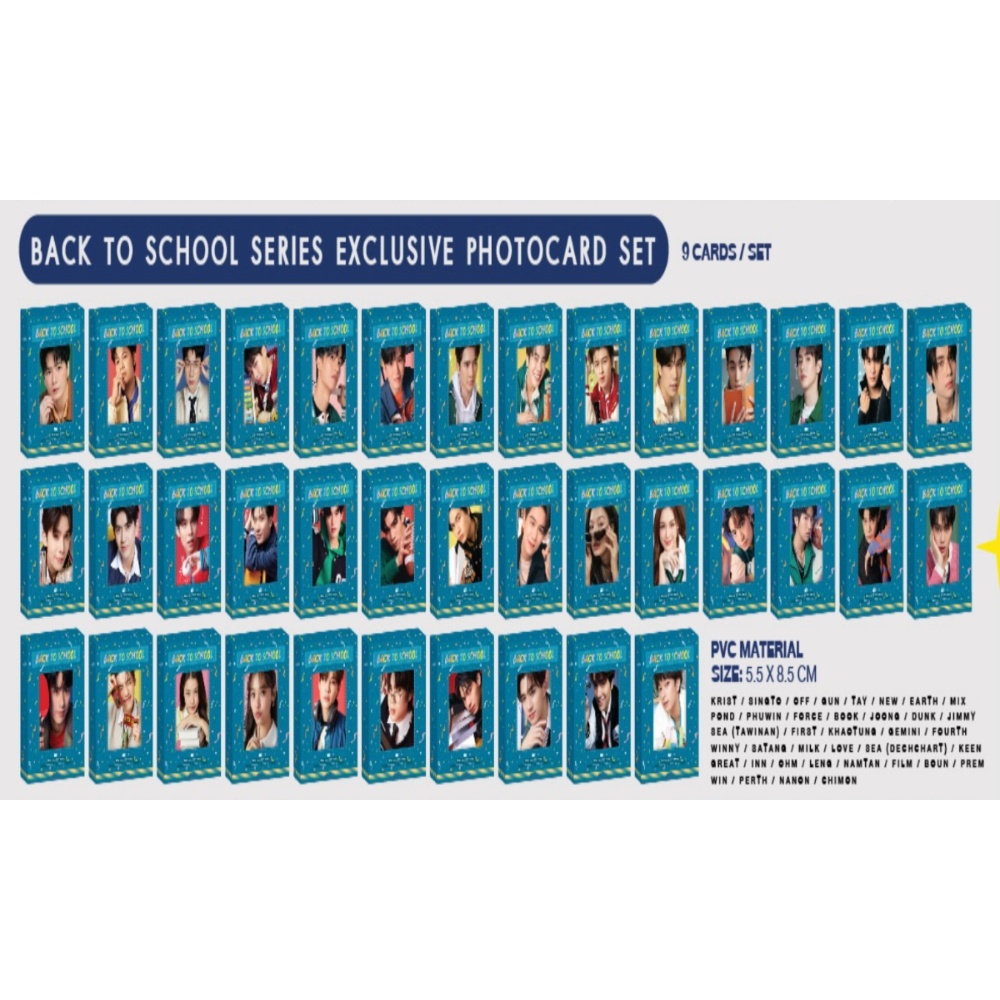 BACK TO SCHOOL SERIES EXCLUSIVE PHOTOCARD SET BookExpo2024xGMMTV off gun gemini fourth pond phuwin j