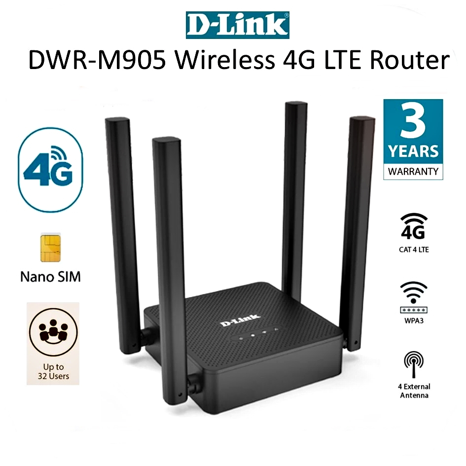 ⚡️เร้าเตอร์ใส่ซิม⚡️4G Router D-LINK (DWR-M905) Wireless N300 WiFi รองรับทุกเครือข่ายในไทย