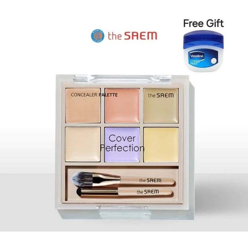 แท้ / พร้อมส่งTHE SAEM COVER PERFECTION CONCEALER PALETTE พาเลทคอนซีลเลอร์ 6 หลุม