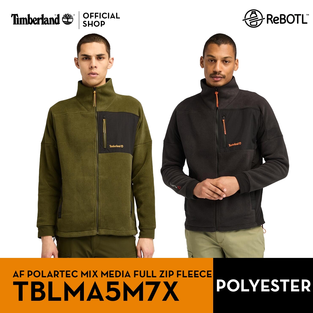 Timberland Men’s Polartec® Mix Media Full-Zip Fleece เสื้อฟลีช (TBLMA5M7X)