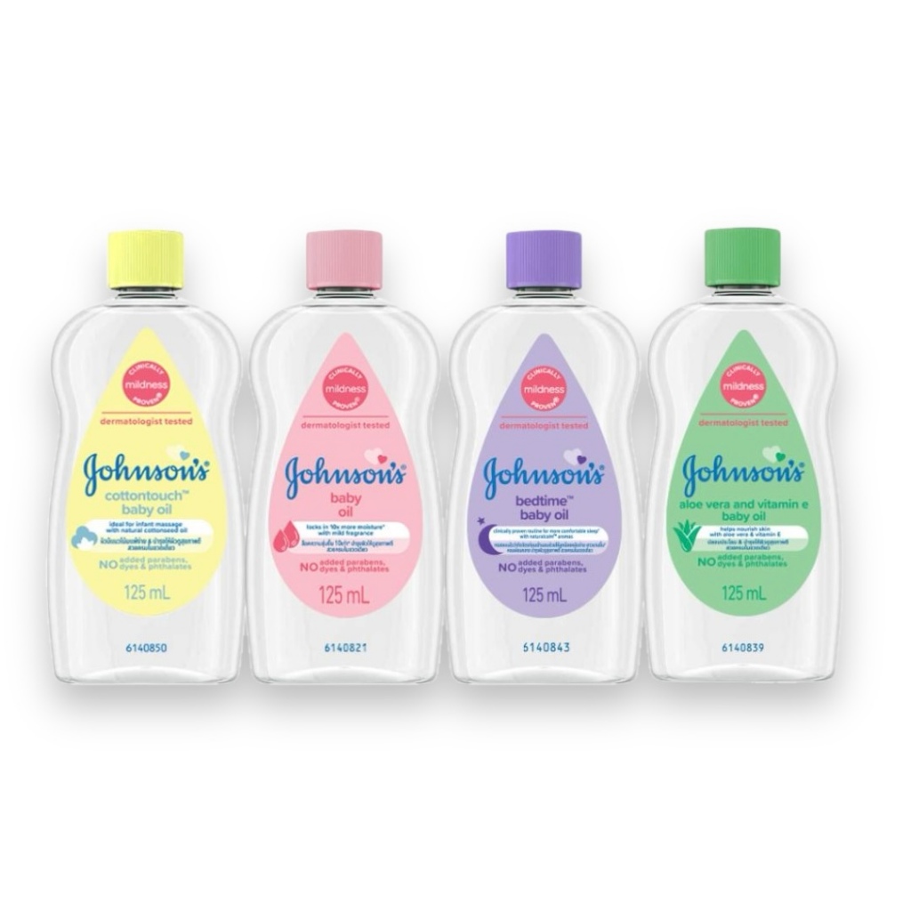 จอห์นสัน อโลเวร่า แอนด์ วิตามินอี เบบี้ ออยล์ 125 มล 1 ขวด JOHNSON’S ALOE VERA AND VITAMIN E BABY OIL Net 125 mL