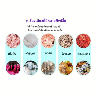 ครื่องบดหมู 4300W บดหยาบ ละเอียด โครงกระดูก บดมันหมู กระเทียม บดปลาร้า บดปลา เครื่องบดเบอร์