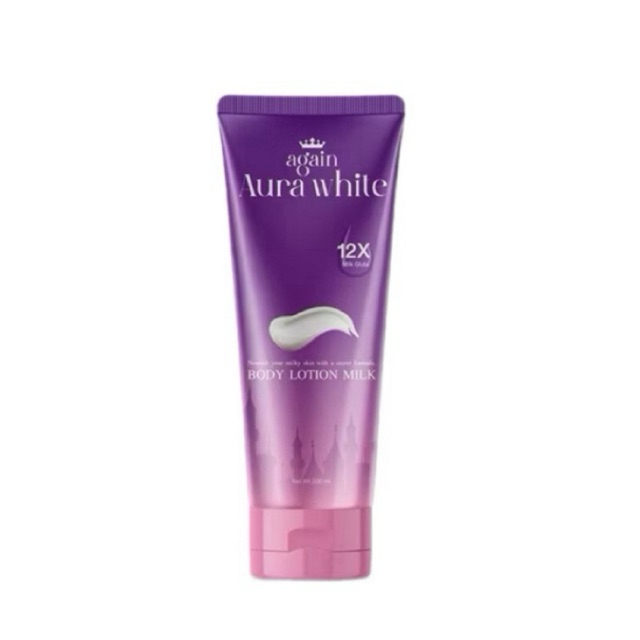 โลชั่นเผือก (Again Aura White  Body Lotion Milk) 200ml