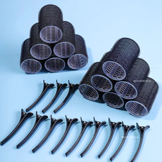 HR-022 โรลม้วนผม พร้อมกิ๊บหนีบ 4cm เซต 12 ชิ้น มีครบทุกสี | 4cm Hair Roller Set 12 pcs (พร้อมส่งในไทย)