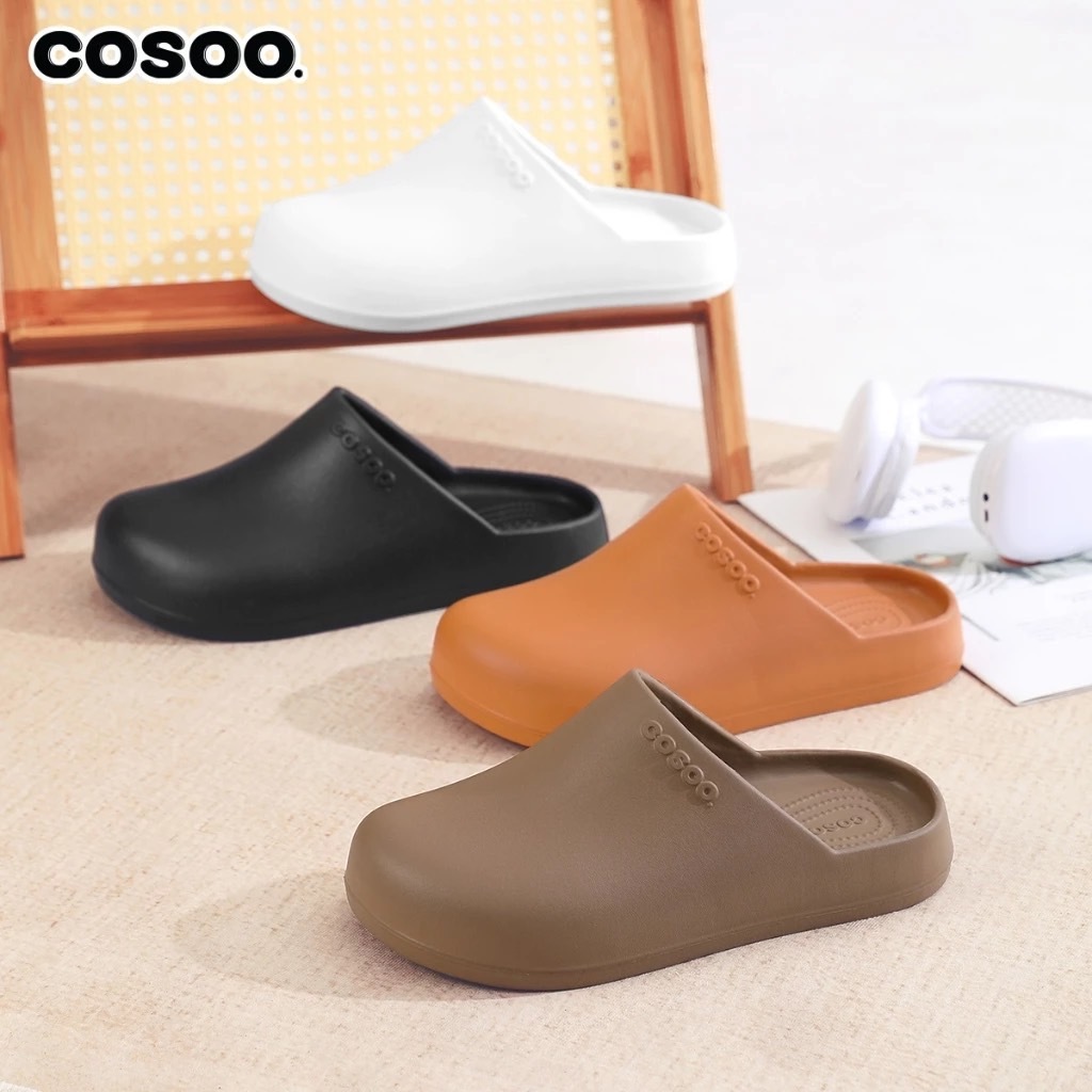 COSOO รุ่น CS-L01 รองเท้าหัวโต รองเท้าแฟชั่น รองเท้าแตะ เปิดส้น แบบสวม กันลื่น พื้นนุ่ม สำหรับผู้ชายและผู้หญิง
