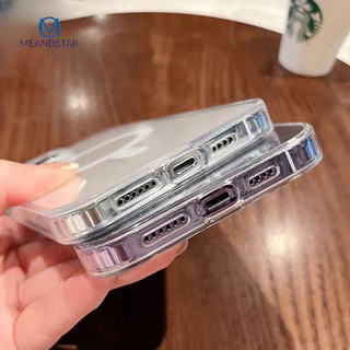 เคสแม่เหล็ก ใสกันกระแทก สำหรับ IPHONE 17 16 15 14 Pro Max เคสไอโฟน 13 12 11 Plus case TPU Wireless charger Case ใส