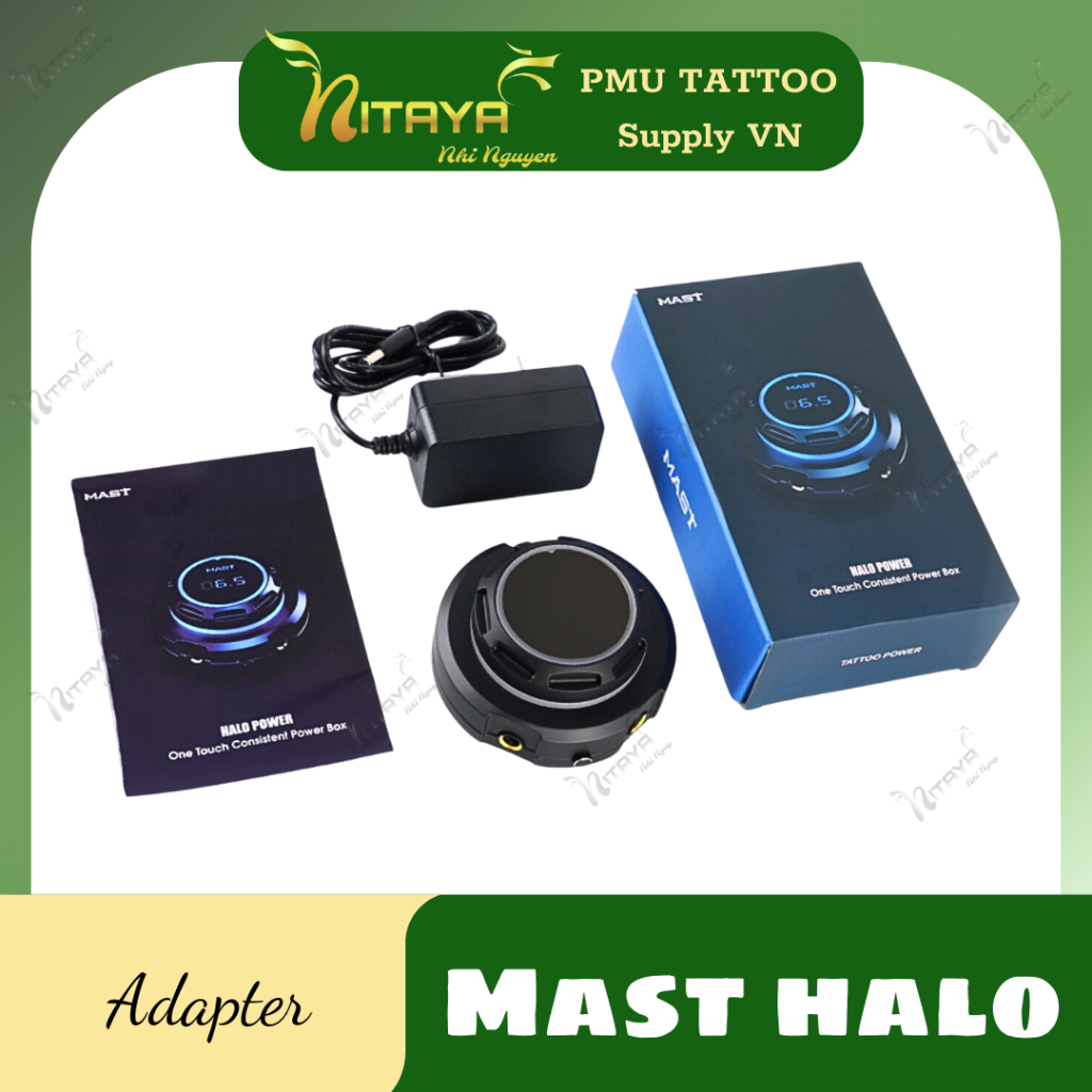 [ของแท้] พาวเวอร์ซัพพลาย Mast Halo ปรับแรงดันได้แม่นยำ ใช้ได้กับทุกเครื่องฮอคPMU และเครื่องสักทั่วไป