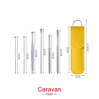 Caravan Crew ไม้แคะหูสเตนเลสแท้ ชุดไม้แคะหู 6 in 1 ไม้แคะหู