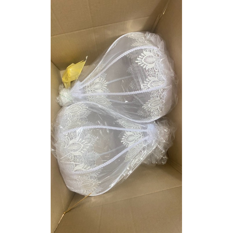 ฝาชีครอบขันหมากสีขาวลูกไม้ขนาด8,9,10 นิ้ว ราคา/ฝา พร้อมส่ง - รูปที่ 2