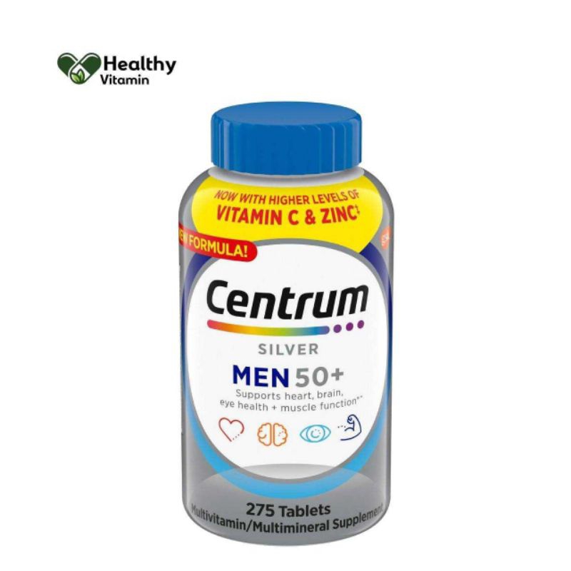 Centrum Silver Adults 50+สำหรับผู้ใหญ่ อายุ 50+ (275 เม็ด)