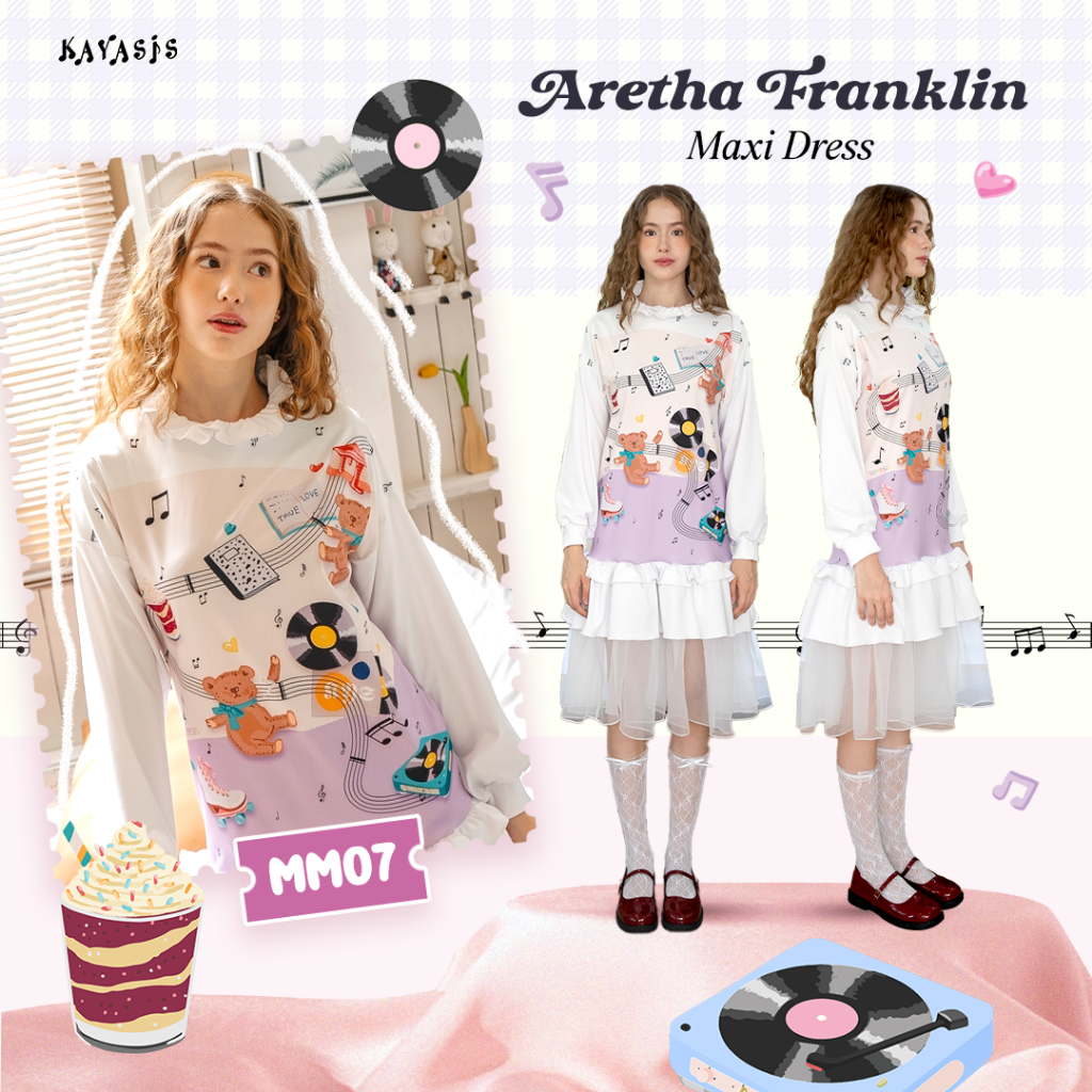 KAYASIS~ I MM07 Aretha Franklin Midi Dres