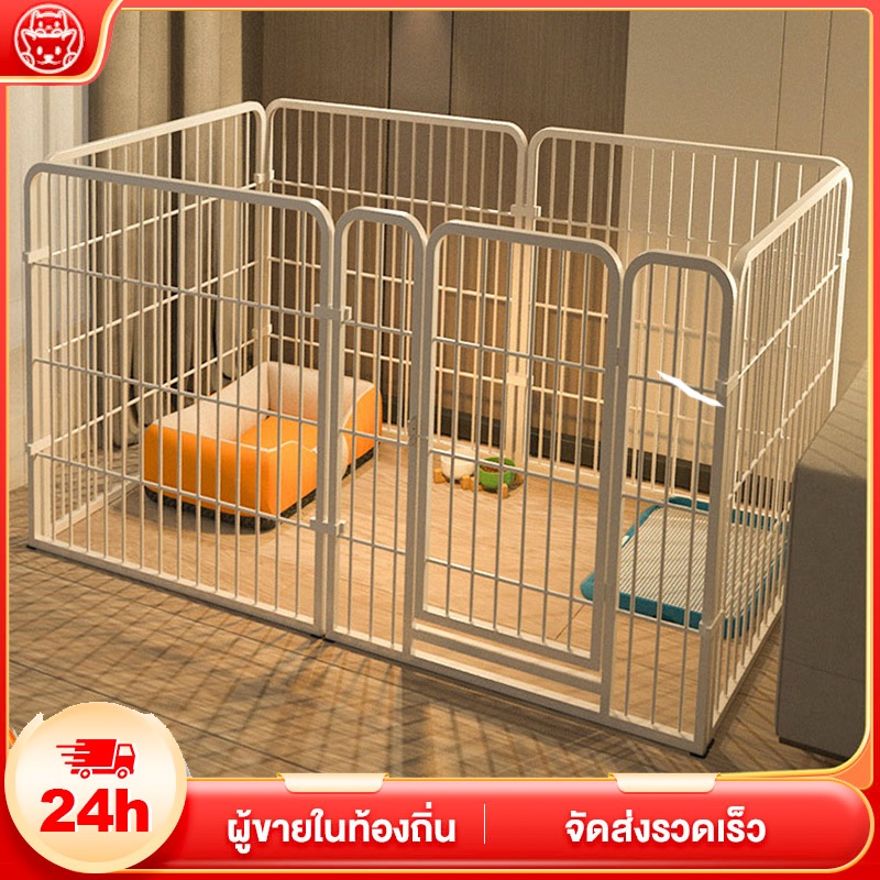 กรงสุนัขใหญ่ 160*80*80cm ที่ใหญ่พิเศษ คอกสุนัข พับได้อิสระ คอกกั้นสุนัข ท่อเหล็กพับได้หนา ใหญ่ คอกหมา กรงหมา