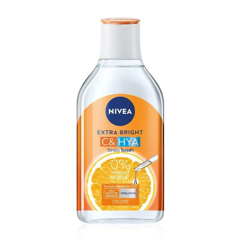 ที่เช็ดเครื่องสำอาง  นีเวีย คลีนซิ่ง ไมเซล่า NIVEA Extra Bright C&HYA Micellar 400ml.