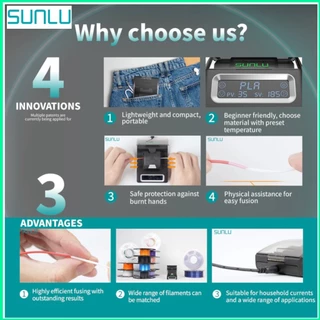 SUNLU Filament Connector FC01, Fusion Splicer, Weldable to 1.75mm PLA, ABS, PETG, PCL, PA and PC Filament