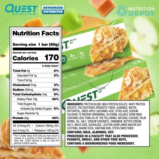 Quest Protein Bar 1 Box (12 Bars) - โปรตีนบาร์ ขนมคลีน (12 ชิ้น)