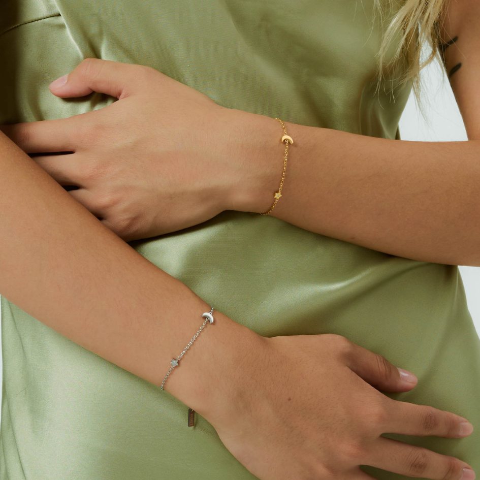 Bemet Moon and star bracelet กำไลสแตนเลส