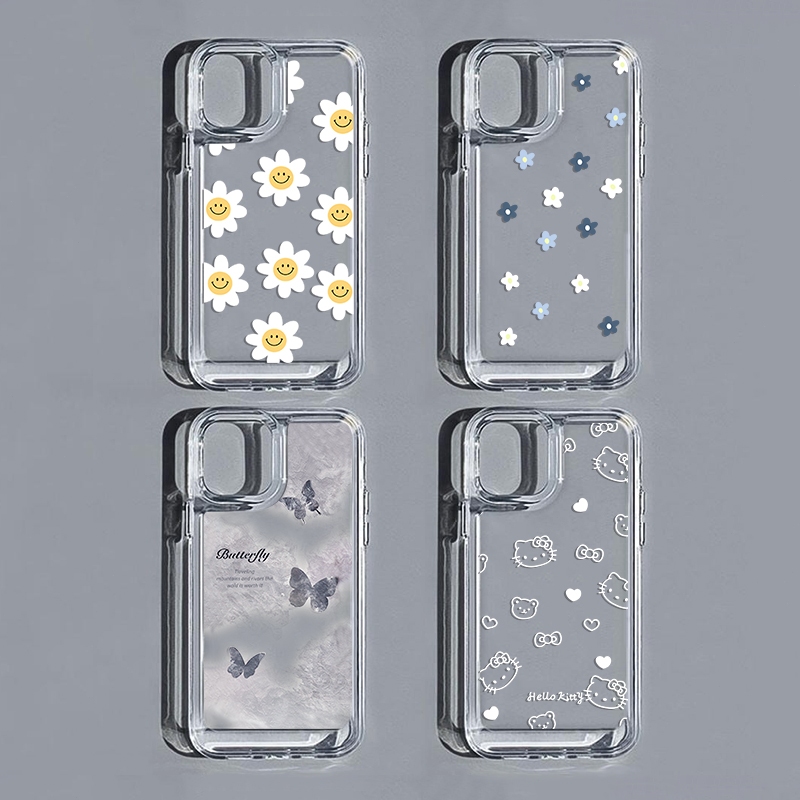 นิ่มกันกระแทก TPU เคสไอโฟน เคสโทรศัพท์ iPhone 11 12 13 14 15 Pro Max XR XS X 7 8P ดอกทานตะวัน