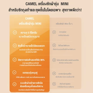 CAMEL เครื่องซักชุดชั้นใน เครื่องซักผ้ามินิ 5.5KG อัตราการฆ่าเชื้อ 99.99% ประหยัดพลังงาน