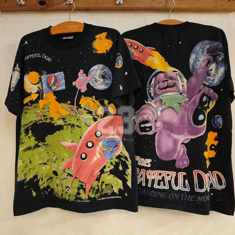 [ 23 ] GRATEFUL DEAD OVP OVERPRINT LIQUID BLUE เสื้อวินเทจ เสื้อทัวร์ วงร๊อค หมีอวกาศ vintage shirt