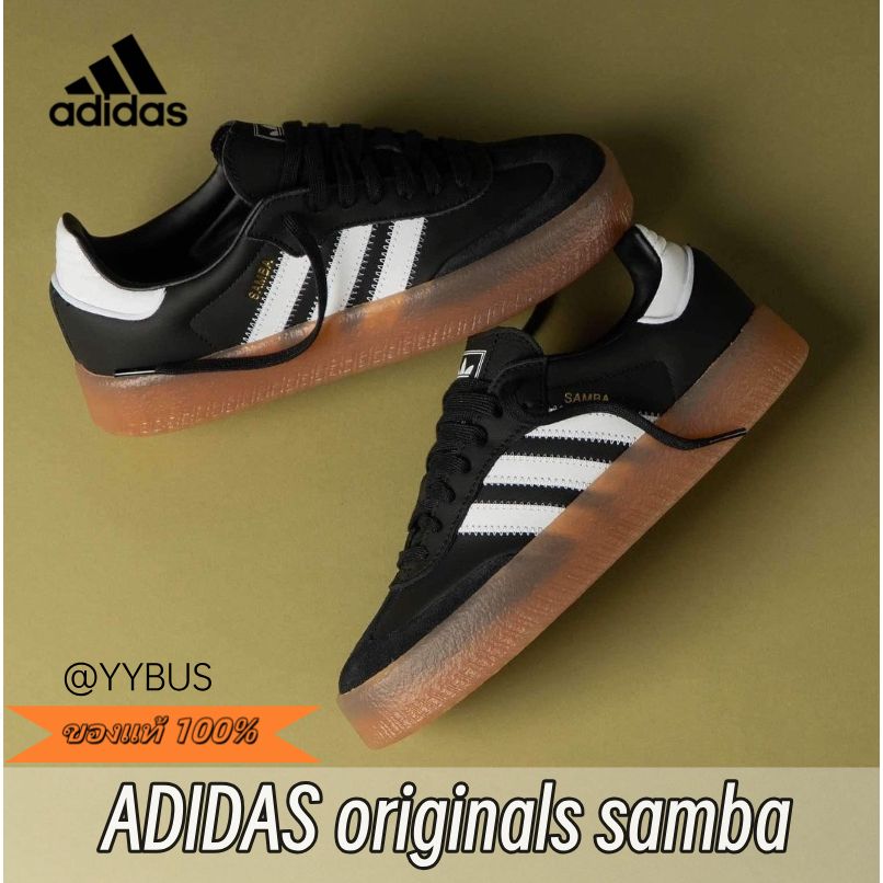 adidas องเท้าสีขาว originals SAMBA OG black Low  IH4882