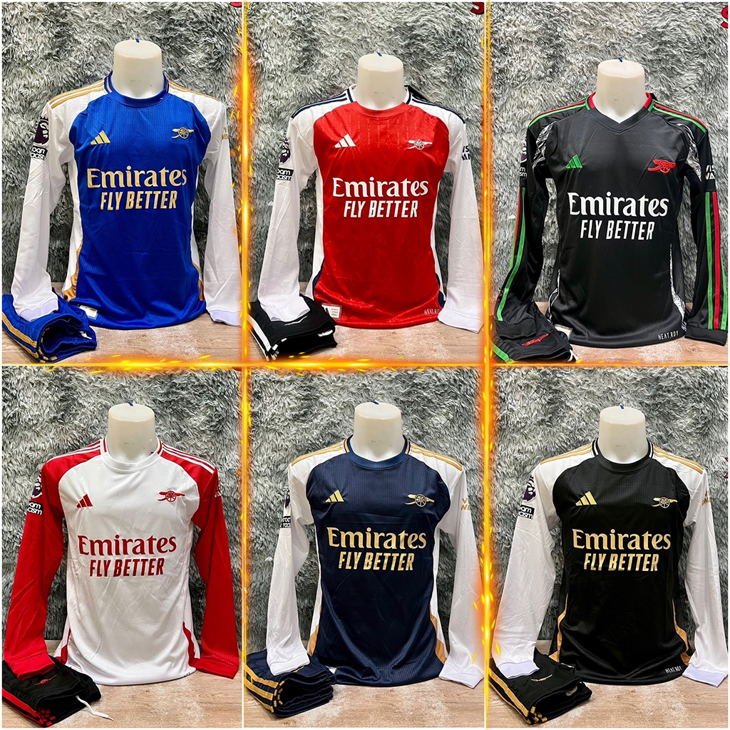 ชุดฟุตบอล เสื้อบอล ผู้ใหญ่ ได้ทั้งชุด(เสื้อ+กางเกง) แขนยาว 2024-25 รวมทีม72