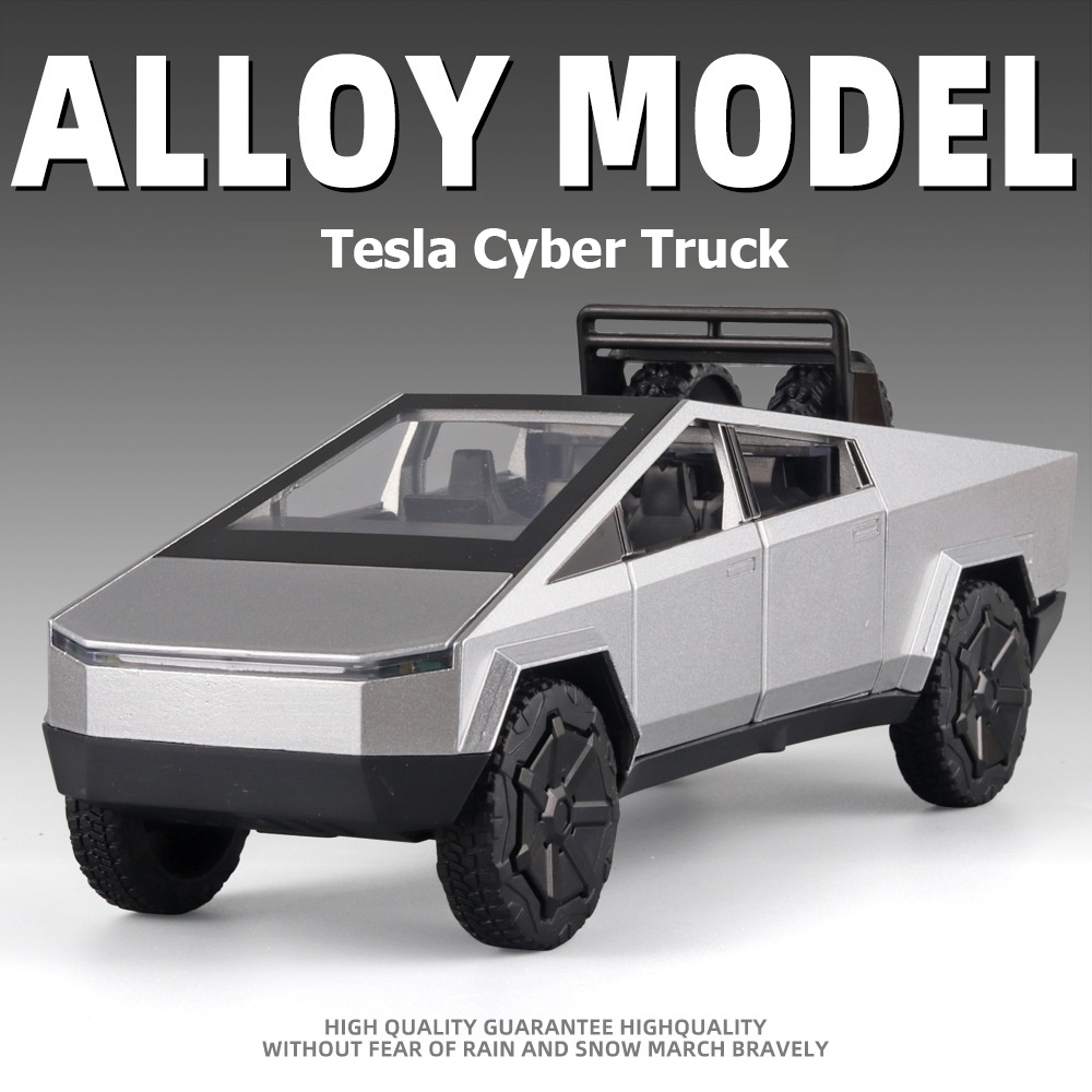 โมเดลรถ tesla cybertruck อัลลอยของเล่นของขวัญวันเกิดสําหรับเด็กผู้ชาย
