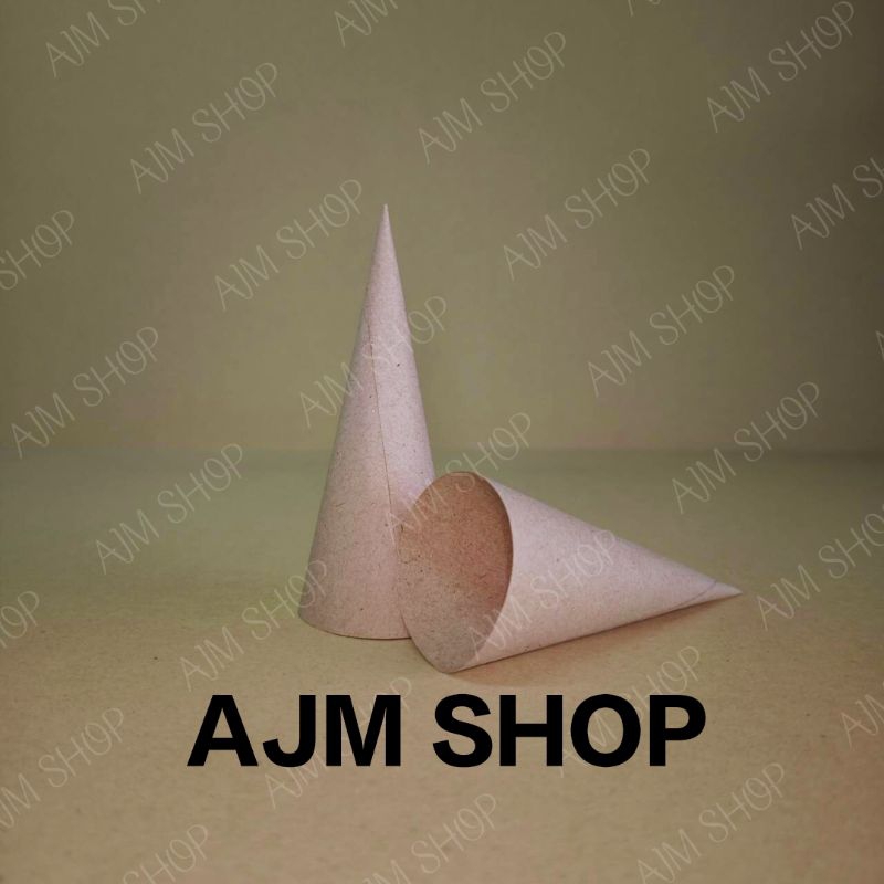 กรวยกระดาษสำหรับใส่โคนไอศกรีม แพคละ200ใบ (สีน้ำตาล)​