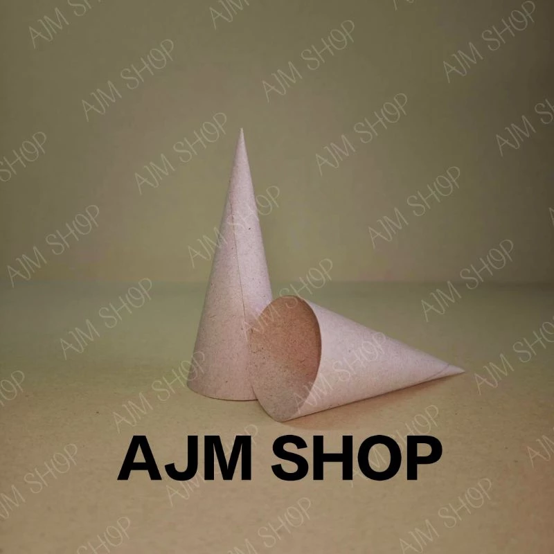 กรวยกระดาษสำหรับใส่โคนไอศกรีม แพคละ200ใบ (สีน้ำตาล)