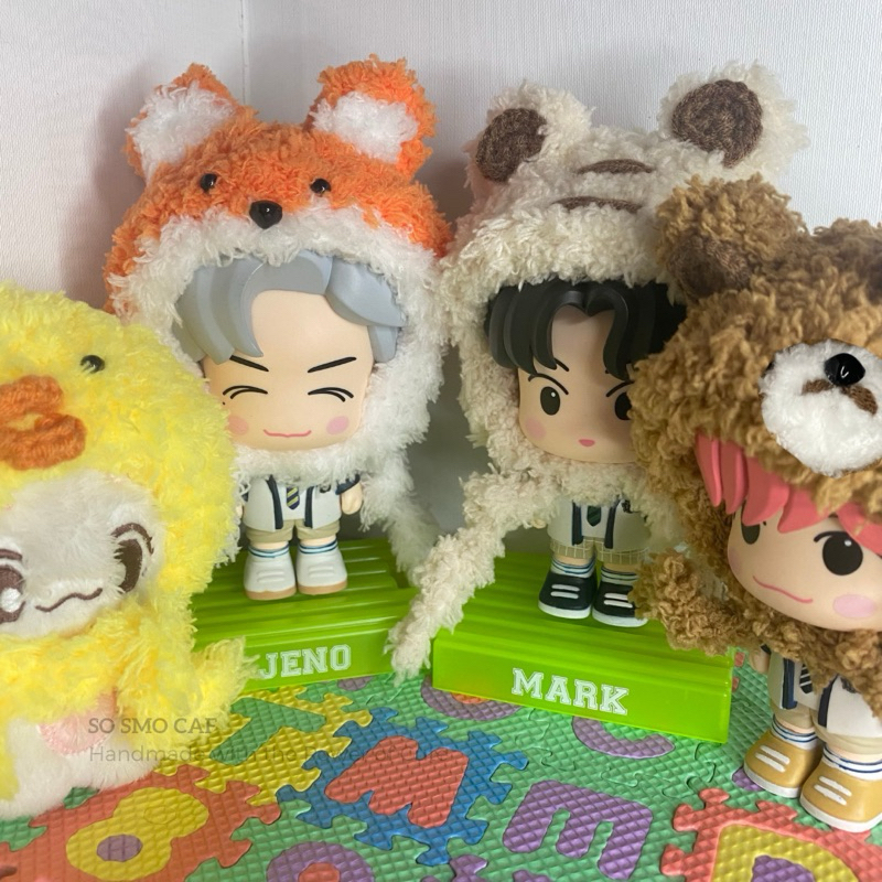 SoSmoCaf หมวกชีตาร์ จิ้งจอก หมี ลูกเจี๊ยบ หมวกตุ๊กตา 10cm หมวกรูปสัตว์
