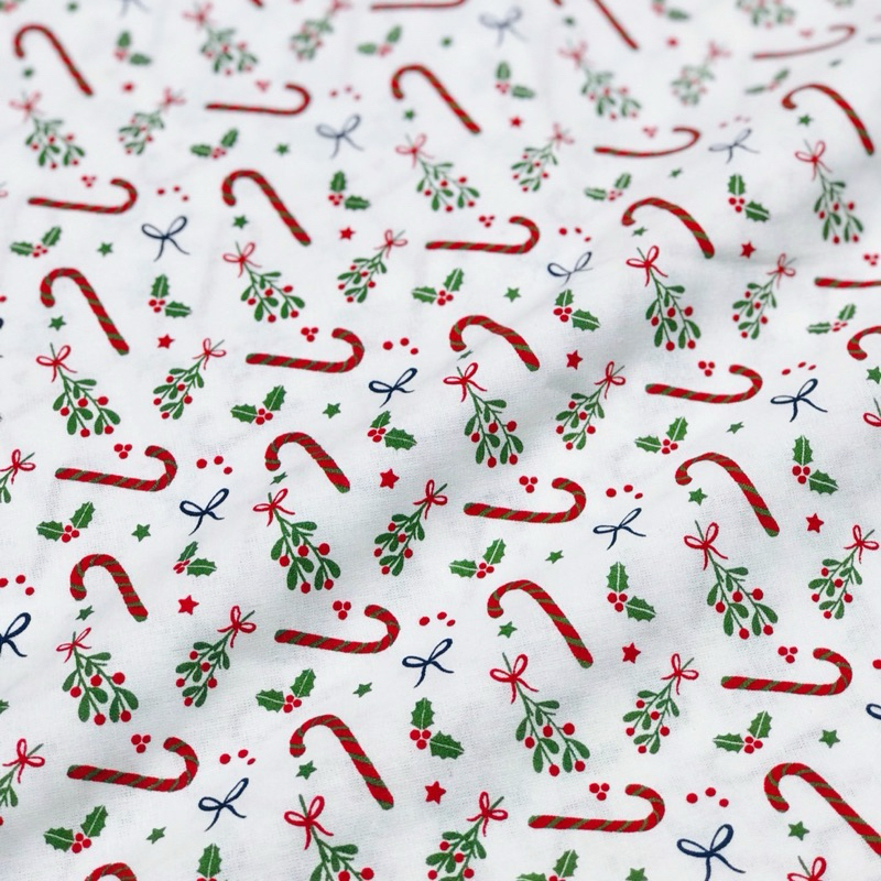ผ้า cotton100% หน้130cm.) ลายน่ารัก x’mas พร้อมส่ง