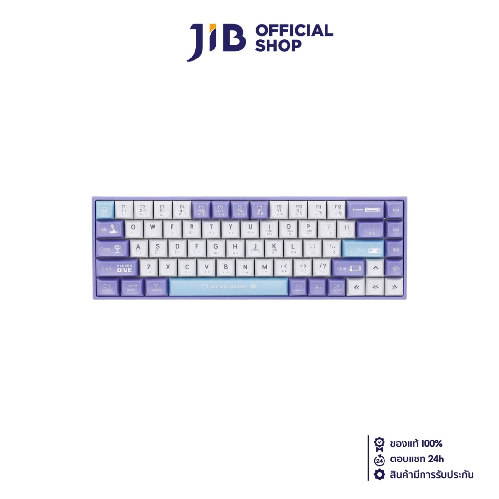 WIRELESS KEYBOARD (คีย์บอร์ดไร้สาย) AJAZZ AK680 LETS PLAY (BLUE SWITCH NON-BACKLIT EN/TH) (AJ-KB-AK6