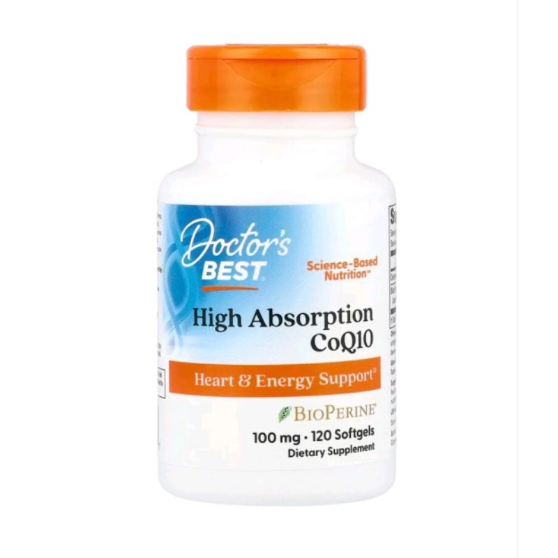 โปรแรง โคคิวเท็น High Absorption CoQ10 with BioPerine, 100 mg, 120 Softgels/veggie cap doctor's best โคเอ็นไซม์คิวเท็น