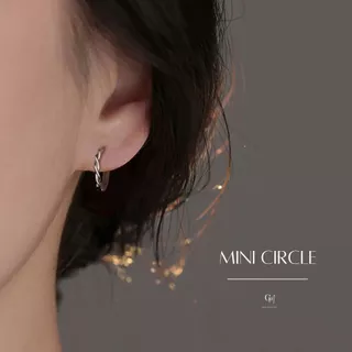 OUTLETS ล้างสต็อกจากโรงงานตรง ต่างหู Mini circle ตุ้มหูเงิน ต่างหูผู้หญิง Valentine ของขวัญ เงินแท้