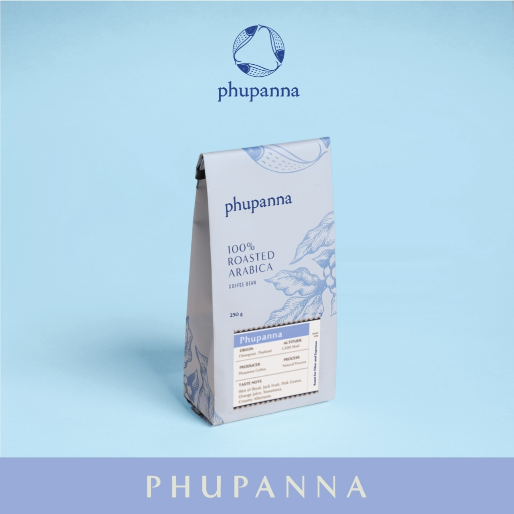 เมล็ดกาแฟคั่วอ่อน Thai Single Origin: Natural Process Phupanna ขนาด 250 g