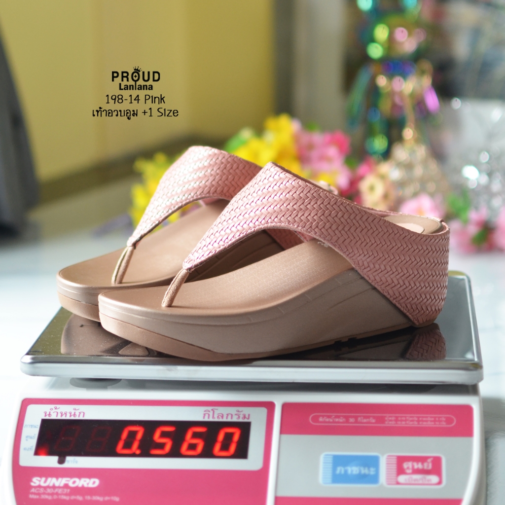 198-14 รองเท้าสุขภาพเสริมส้นสูง2.5นิ้ว หนังสานโทนพาสเทลเรียบหรู