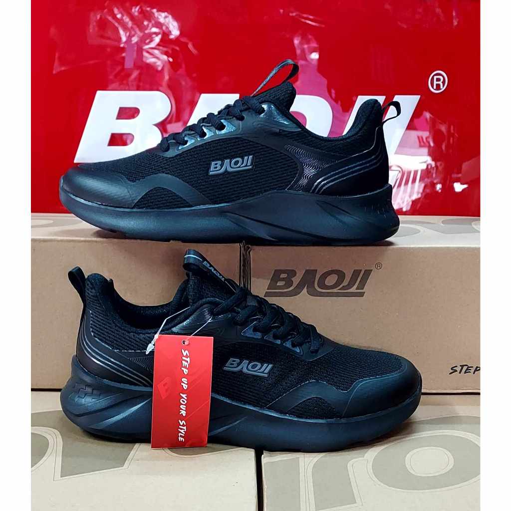 BAOJI บาโอจิ แท้100% รองเท้าผ้าใบผู้หญิง รุ่น BJW 1083 สีดำล้วน สวยมากเบาด้วย