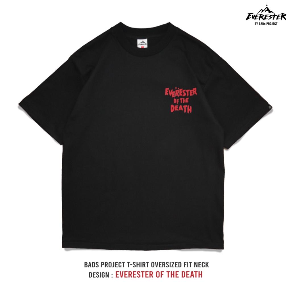 EVERESTER เสื้อยืด Cotton 100% เสื้อผู้ชาย Oversize รุ่น Death Of Hero สีดำ เสื้อผ้าผู้ชาย EXP