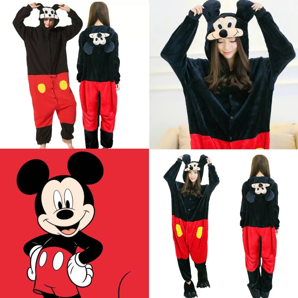 ชุดนอนมิกกี้เมาส์ ชุดแฟนซี Mickey Mouse fancy suit Halloween party suit ชุดคอสเพลย์ jumper 19008