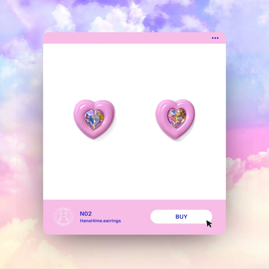 HanaHime.earrings - Pastel Set ต่างหูสีพาสเทล ต่างหูเงิน S925 แพ้ง่ายใส่ได้ - รูปที่ 2