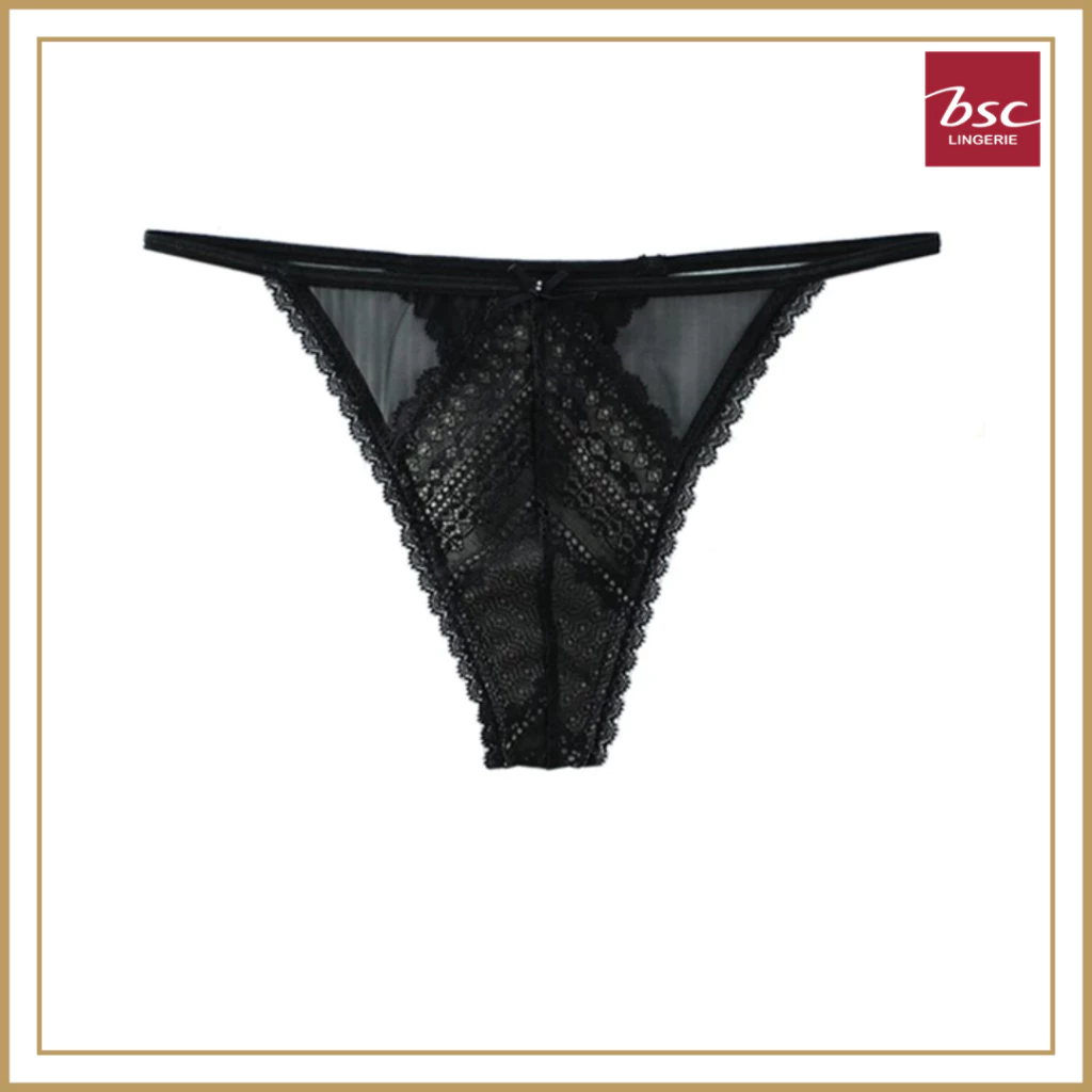 BSC Lingerie กางเกงชั้นในเซ็กซี่ ลูกไม้ ซีทรู รูปเเบบ จีสตริง มีให้เลือก 4 สี รุ่น BU8361_R25