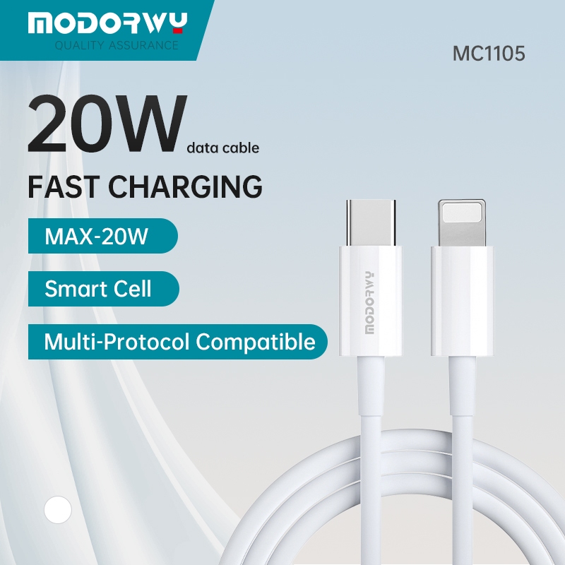 MODORWY MC1105 PD 20W สายชาร์จเร็ว สําหรับ IOS USB C To IOS สายชาร์จโทรศัพท์ 1ม. สายชาร์จเร็ว สําหรับ iP HUAwei