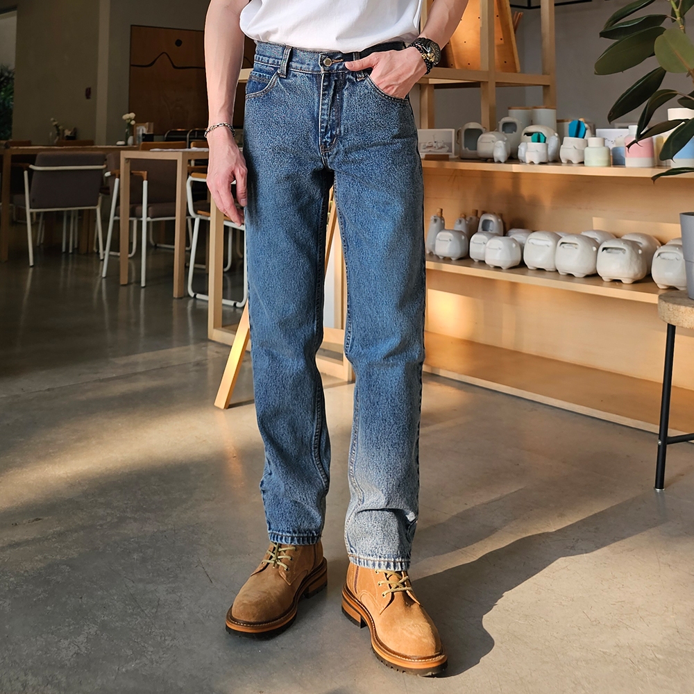 Golden Zebra Jeans กางเกงยีนส์ชายขากระบอกเล็กผ้าไม่ยืดไซส์เล็กไซส์ใหญ่ #535SNOW