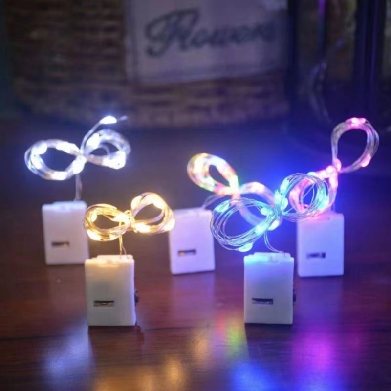 HT ของตกแต่ง ไฟ LED 0.5เมตร พร้อมถ่าน ไฟกระพริบปรับได้ พร้อมส่ง ห่วงโซ่แสงสว่าง เหมาะกับตกแต่งกล่องใส่โมเดล